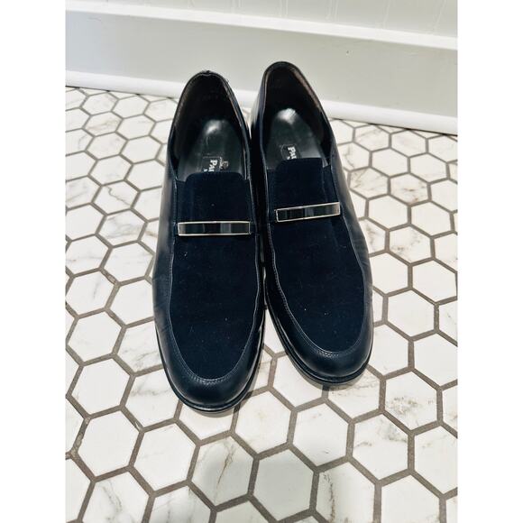 Paul Green Loafer Blue Suede/Leather Size Mens 7.5 Womens 9 Classic Prep Unisex - Picture 3 of 10